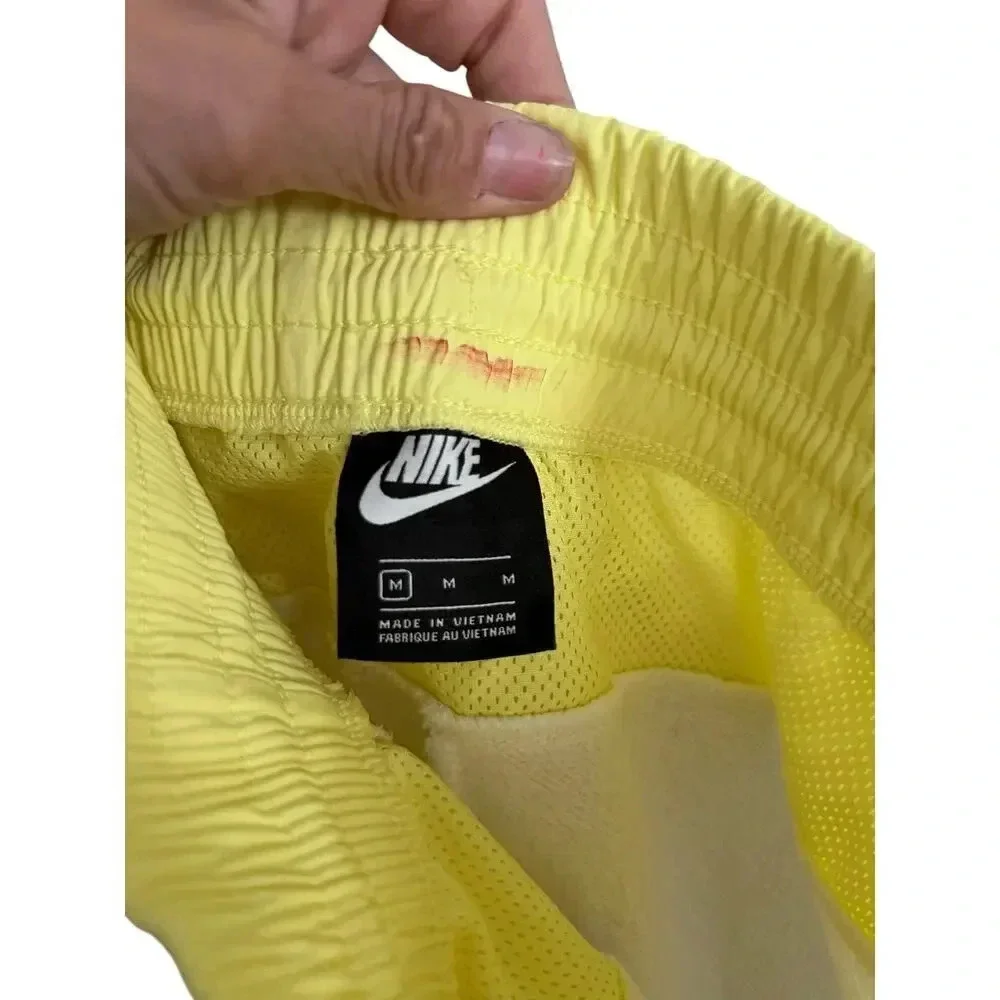 Nike White and Yellow Sportswear Icon Clash Lounge Pants Size Medium